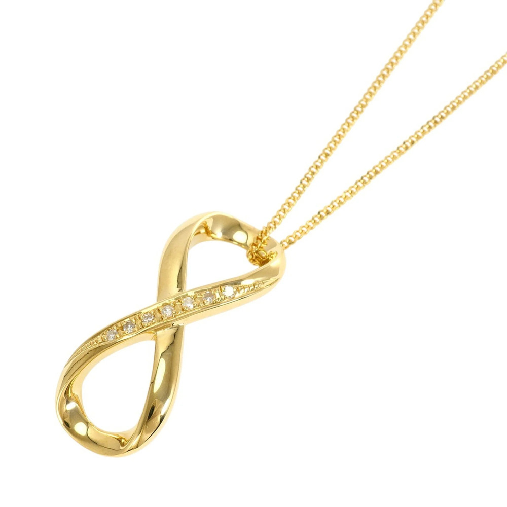 18K (18-karat) Yellow Gold Necklace with Diamond (carat weight not stamped), ...